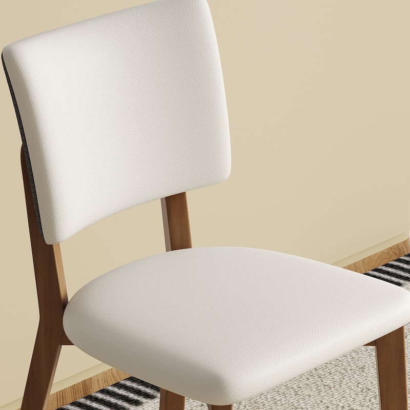 Solid Wood Dining Chair Set Of 2 Pieces, Modern Wooden-Legged Dining Chair, Suitable For Dining Room, Kitchen And Living Room