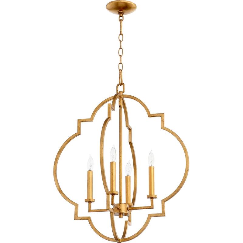Quorum International Dublin 4 Light 22" Wide Pendant - Gold Leaf