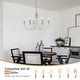 preview thumbnail 31 of 34, 5-Light Rustic Candlestick Hanging Linear Chandelier Lighting Fixture for Kitchen Island