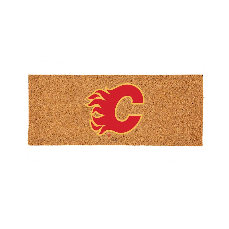 Calgary Flames Full Color Indoor/Outdoor Coir Mat
