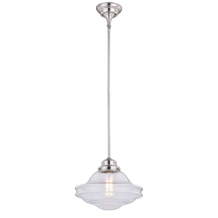 Bellevue Kash Single Light 12" Wide Pendant with A Glass Shade