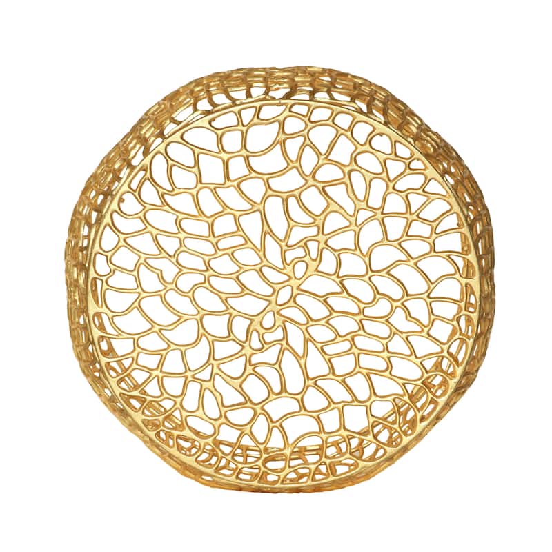 Modern Handcrafted Aluminium Mesh Pattern Coffee Table