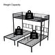 preview thumbnail 6 of 15, Metal Separatable Triple Bunk Bed Full Length Guardrail with Vent Board