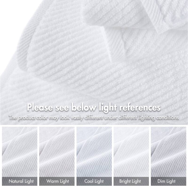 Madison Park Diagonal Ribbed Cotton Quick Dry Towel Set