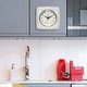 preview thumbnail 83 of 146, Infinity Instruments Retro 9.25-inch Square Wall Clock - 9.25 x 1.875 x 9.5