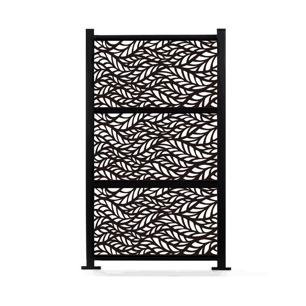 HighlanderHome Freestanding Modular Metal Privacy Screen, 4FtX 6Ft