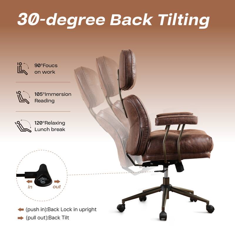 HOOOWOOO Ergonomic High Back Office Chair Adjustable Swivel Task Chair