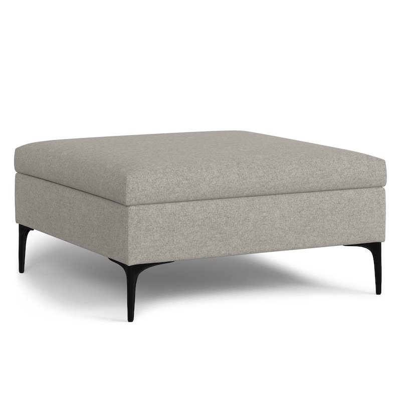 WYNDENHALL Lilah 36" Wide Contemporary Coffee Table Storage Ottoman with Lift Up Lid