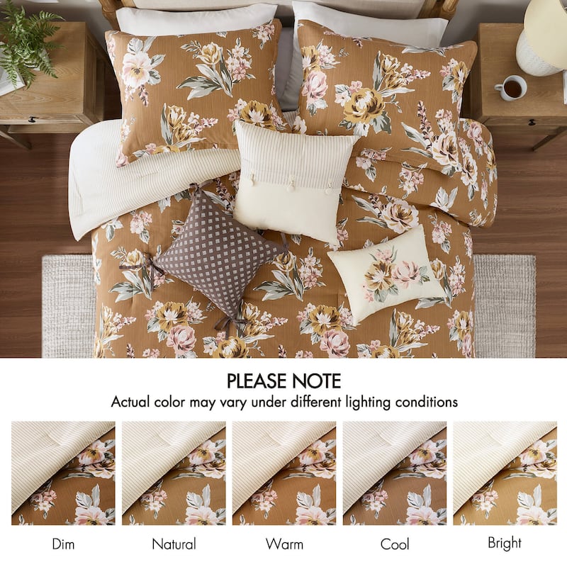 Madison Park Salara 7 Piece Vintage Floral Comforter Set