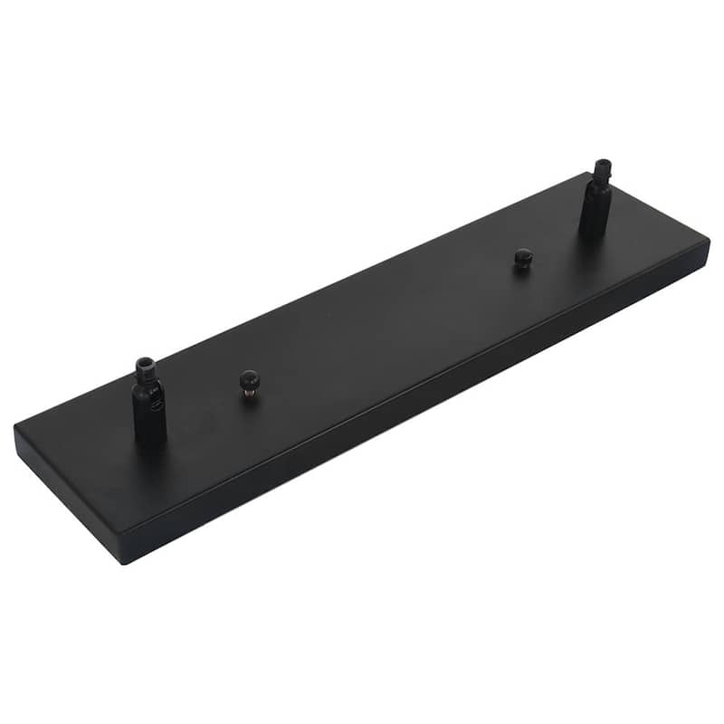 6-Light Black Rectangle Linear Island Pendant Farmhouse