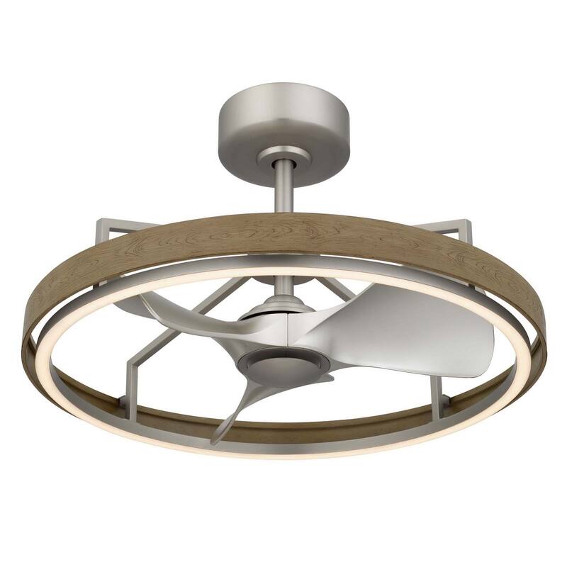 Arroyo 16.37 " Height Brushed Steel Metal Fan - One Size