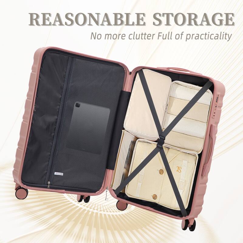 Fashion Luggage Lightweight Luggage, 3-Piece Set with Universal Wheels and Telescopic Handle, for Boarding and Travel