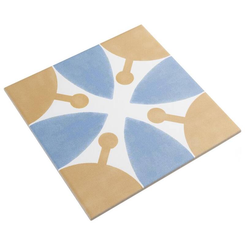 Merola Tile Revival Leaf 7-3/4" x 7-3/4" Ceramic Floor and Wall Tile