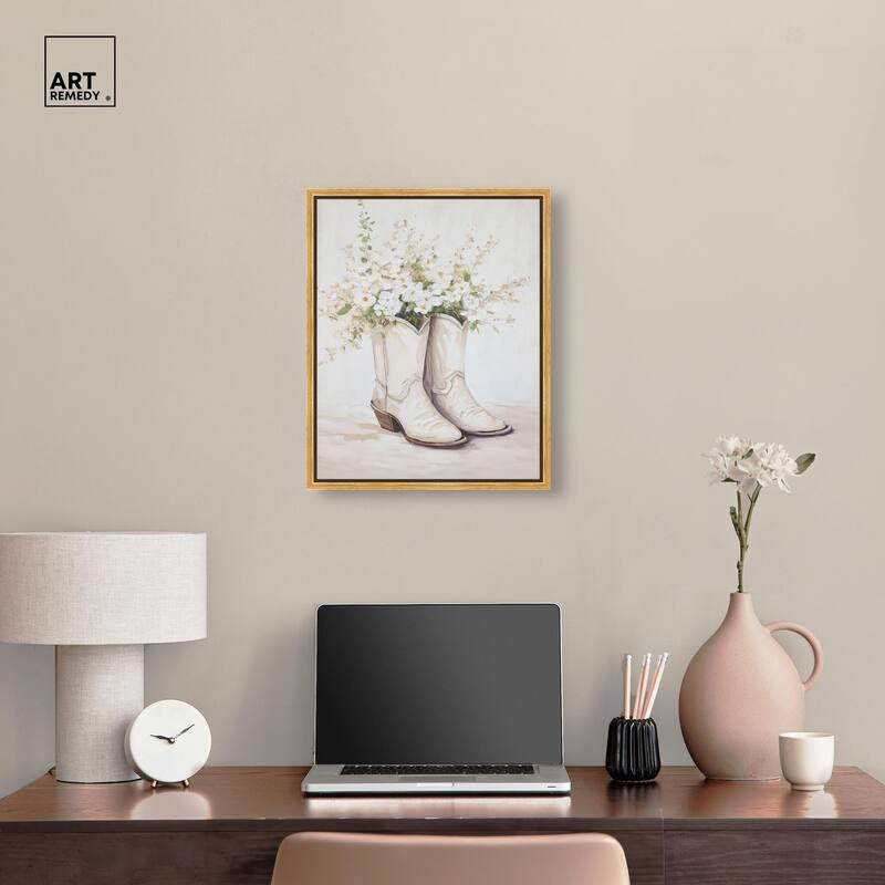 Prairie Bloom Boots Canvas by Art Remedy