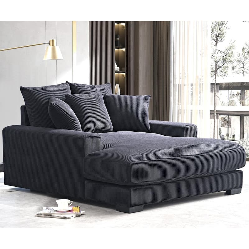 Corduroy Upholstered Chaise Lounge Living Room Chair