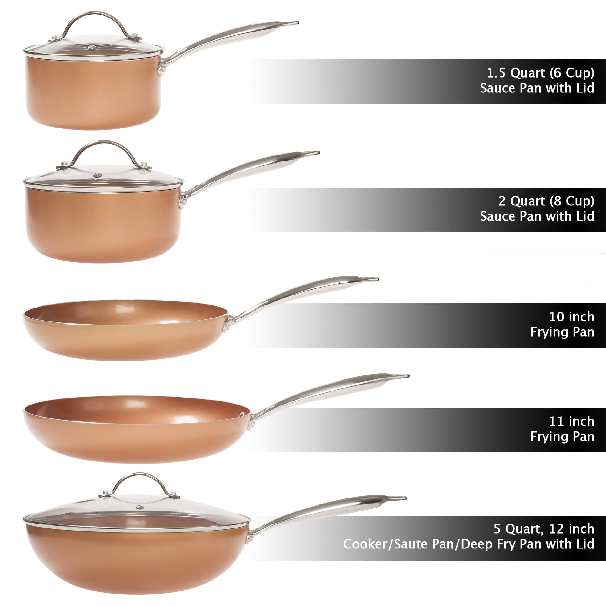 8 Piece Pots Pans Non-stick Ceramic Coating Cookware Set - Bed Bath &  Beyond - 37831620