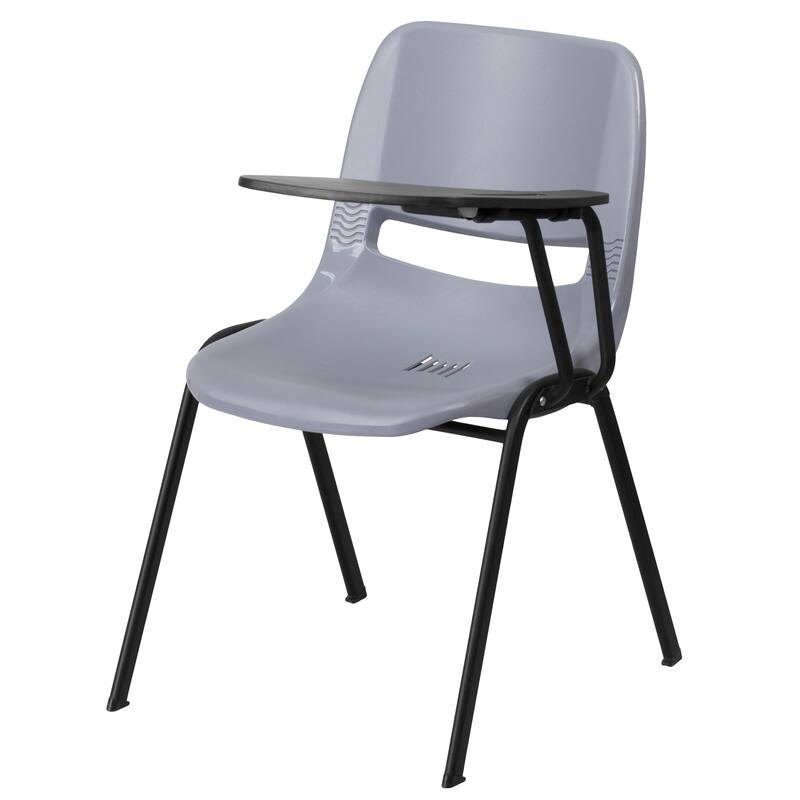 Ergonomic Shell Chair with Right Handed Flip-Up Tablet Arm