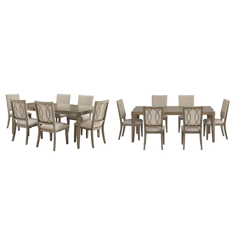 Cesky Antique Taupe Wood Extending Dining Set - 7-Piece