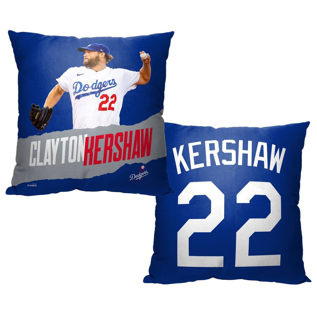 MLB Los Angeles Dodgers Player Clayton Kershaw 18 Inch Throw Pillow