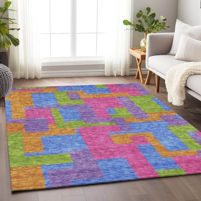 Premium Washable Super Soft Modern Geo Mayfield Rug