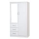 preview thumbnail 2 of 32, Palace Imports 100% Solid Wood Metro Wardrobe Armoire with Solid Wood or Mirrored Doors White