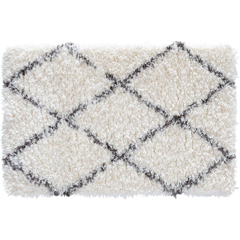 Heartfelt Shag Modern & Contemporary Diamond Indoor Area Rug