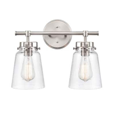 Millennium Lighting Amberose Vanity Light with Hammered Glass Shades