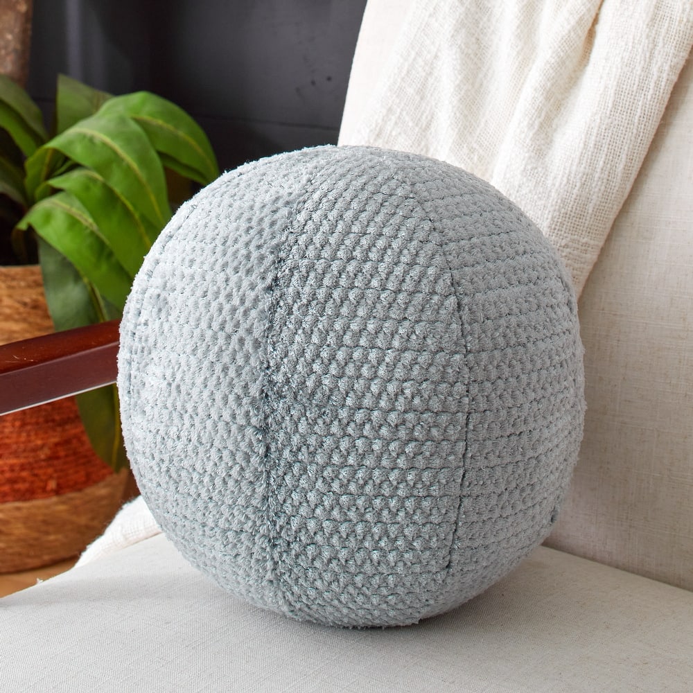 Sorra Home Velvet Shimmer Indoor Ball Pillow