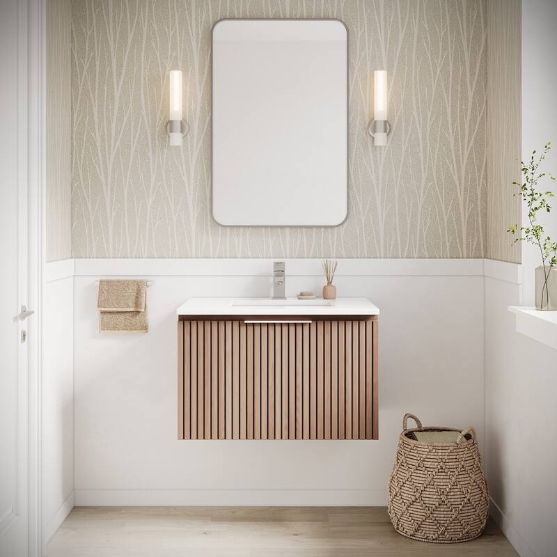 Fresca FCB4130-CWH-U Elliot 30" Wall Mounted Single Basin Vanity Set