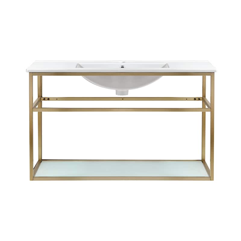 Swiss Madison Pierre 36-inch Open-shelf Metal Bathroom Vanity