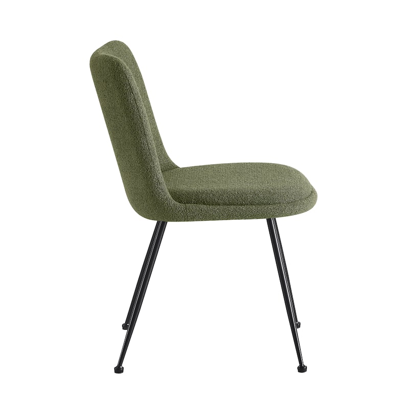 Porthos Home Soren Fabric Armless Dining Chairs with Steel Legs, Set of 2