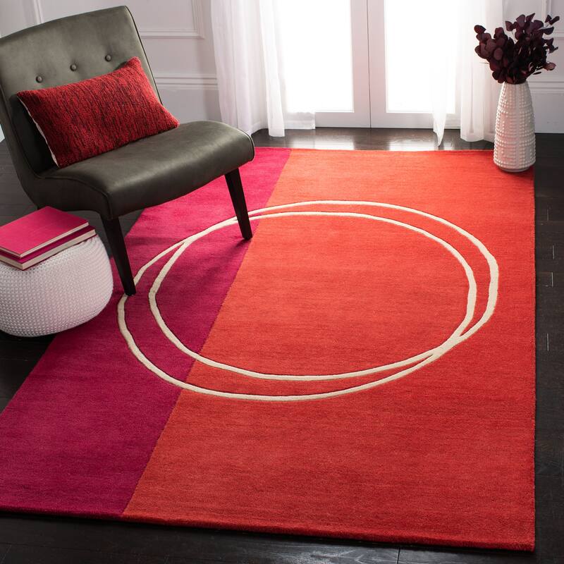 SAFAVIEH Handmade Rodeo Drive Pramila Mid-Century Modern Abstract Wool Rug