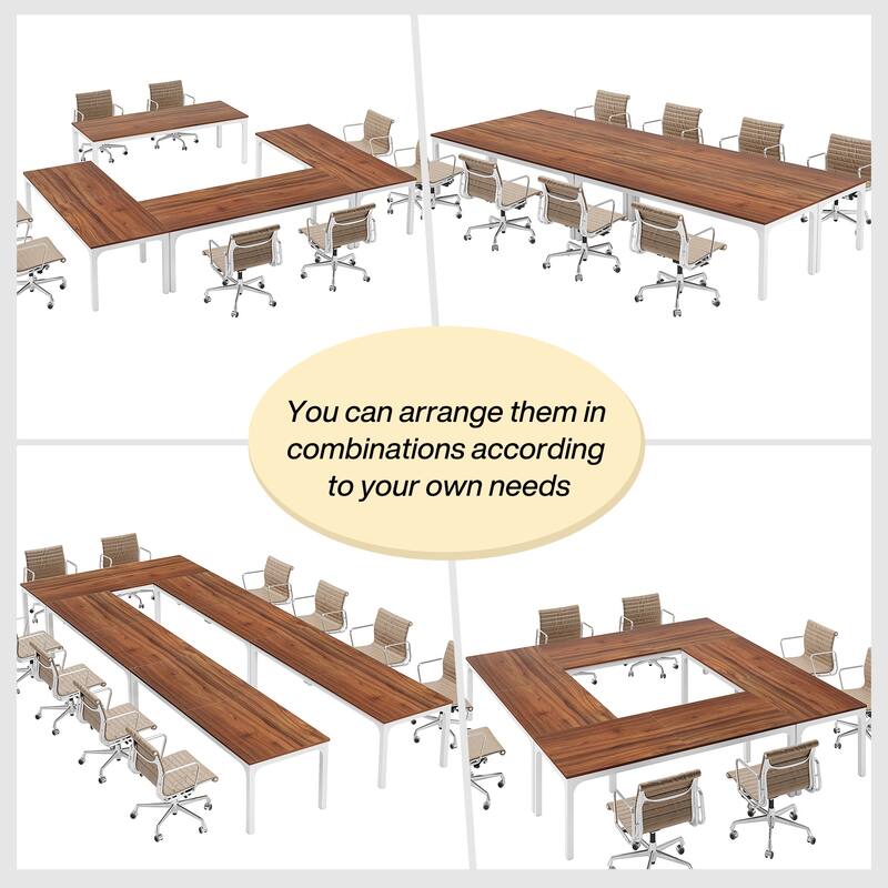 19FT Conference Table,Large Rectangle Meeting Seminar Table for 16-22 Person