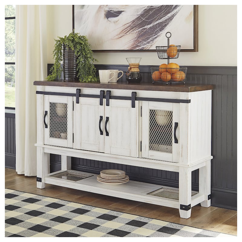 Signature Design By Ashley Valebeck White Dining Room Server - White