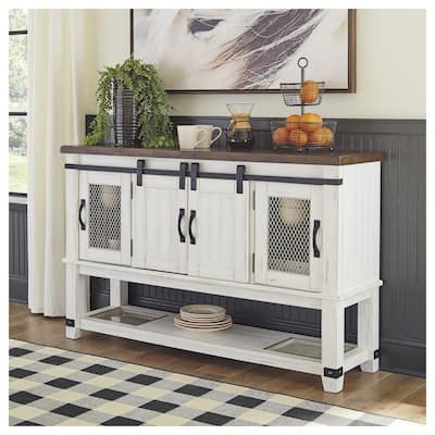 Signature Design By Ashley Valebeck White Dining Room Server