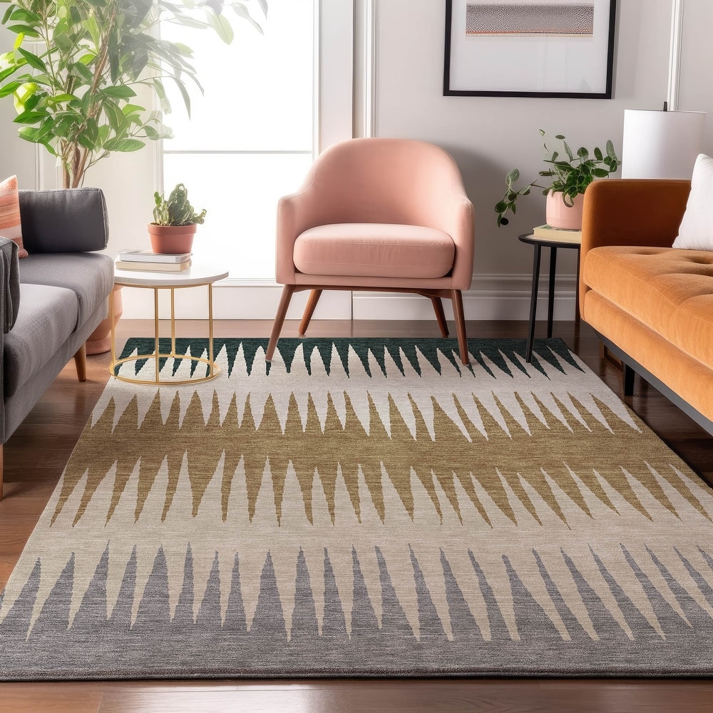 Premium Washable Super Soft Modern Spikes Mayfield Rug