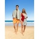 preview thumbnail 43 of 64, American Soft Linen,100% Cotton 4 Pack Beach Towels, 30 x 60 Cabana Striped Pool Towels