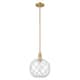 Option Clear Glass with White Rope / Brushed Brass