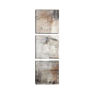iCanvas "Black, White & Bronze I" by Jennifer Goldberger 3-Piece Canvas Wall Art Set