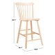 preview thumbnail 29 of 48, SAFAVIEH Galena 24-inch Spindle Farmhouse Counter Stool (Set of 2) - 20"W x 20"D x 38"H