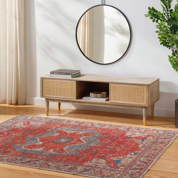 slide 2 of 8, Livabliss Nolita Bold Medallion Machine Washable Area Rug 9' 10" x 13' - Rectangle