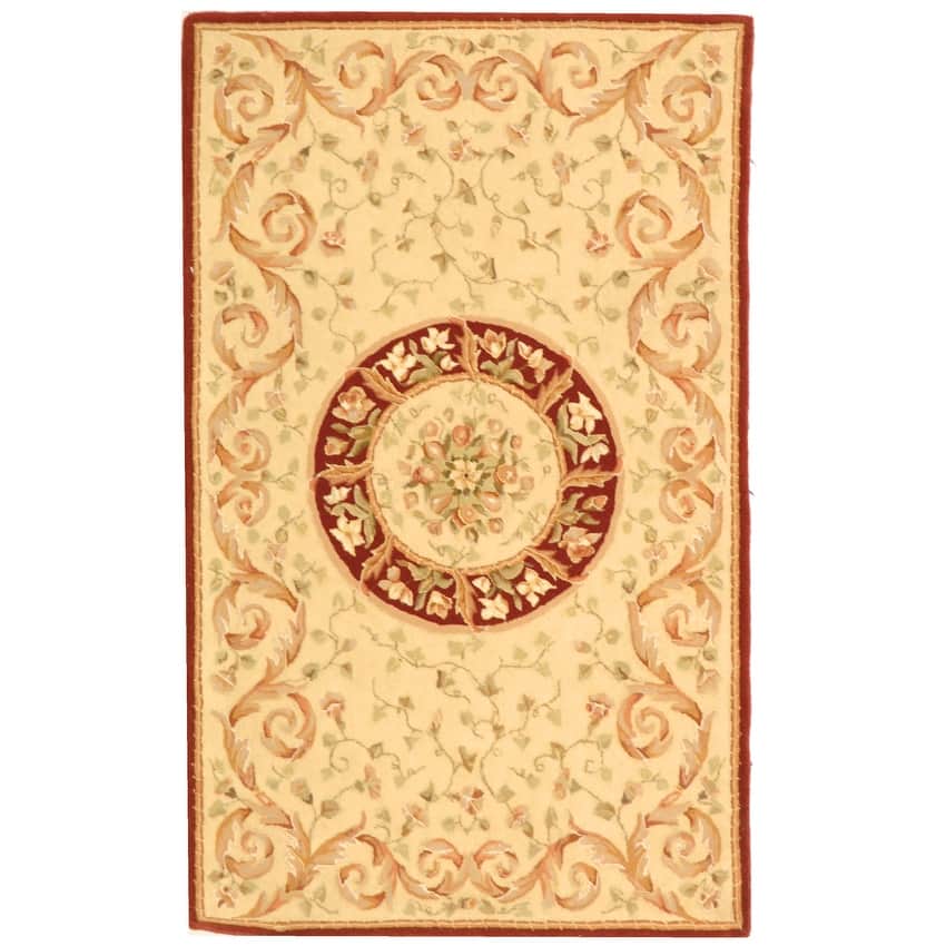 SAFAVIEH Handmade French Tapis Derdine Shabby Chic Oriental Wool