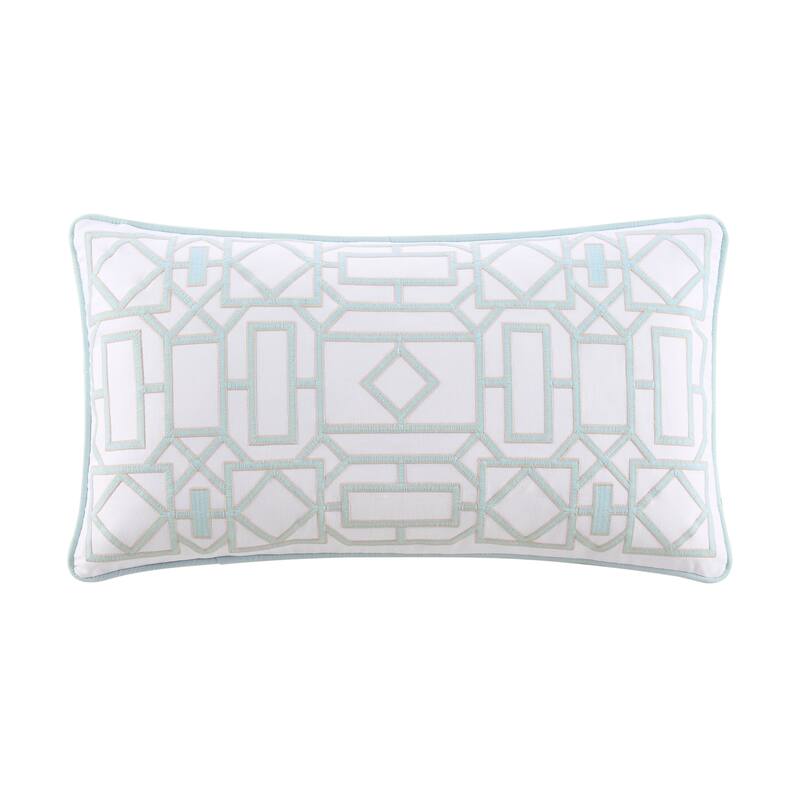 Southern Tide Trellis Square Chambray Decorative Pillow - 22"x 12" - Chambray