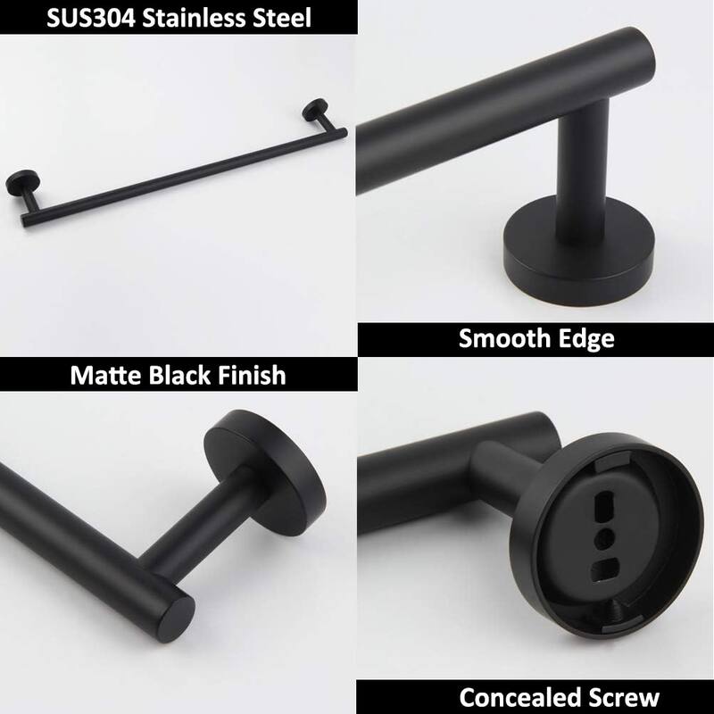 304 Stainless Steel Wall Mounted Towel Bar Towel Rack - 30in