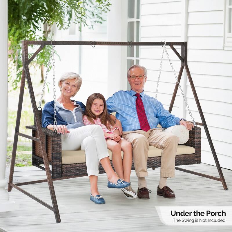 Patio Wicker Porch Swing Stand