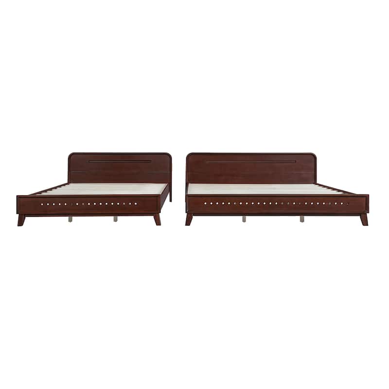 Christopher Knight Home- Alaric Solid Pine Wood Bed with Headboard