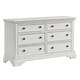 preview thumbnail 1 of 2, Olivia 6-Drawer Dresser Brushed White