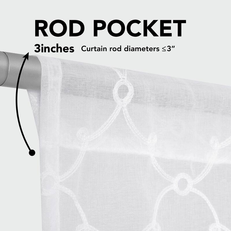 Deconovo Sheer Tie Up Curtains 1 Piece OEKO Tested - 42 x 63 Inch