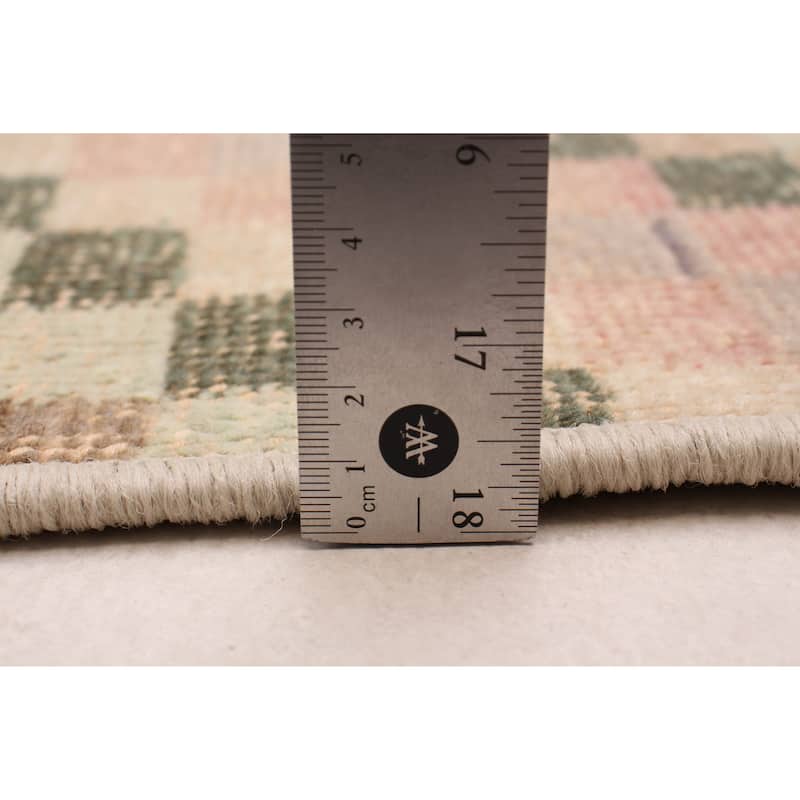 ECARPETGALLERY Hand-knotted Antalya Vintage Beige Wool Rug - 2'6 x 9'6