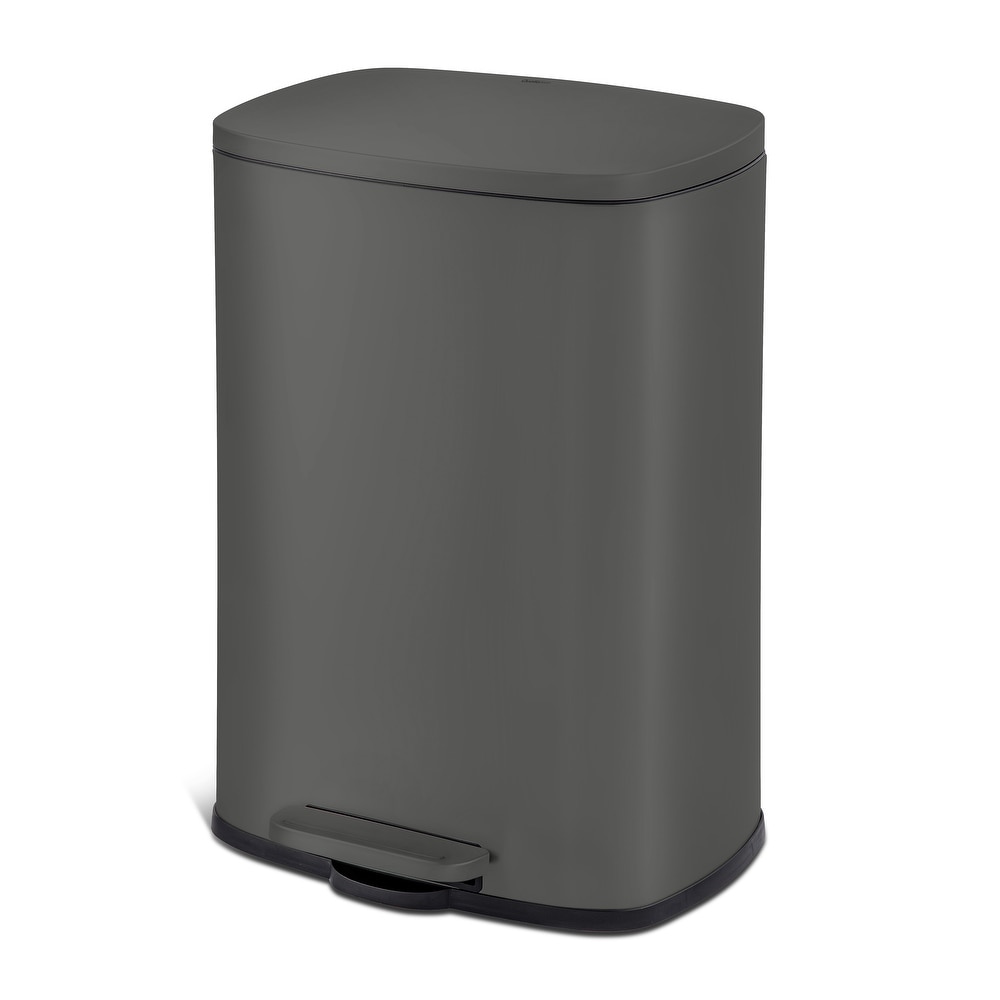 Coastwide Professional™ Slim Plastic Trash Can with no Lid, Gray